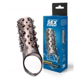 Дымчатая насадка на пенис с шипами и выпуклостями - 12,5 см. - Sex Expert - в Пензе купить с доставкой