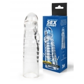 Прозрачная закрытая насадка на член - 15 см. - Sex Expert - в Пензе купить с доставкой