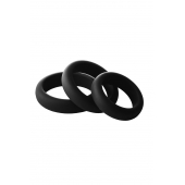 Набор из 3 черных эрекционных колец Smooth Silicone Cockring Pack - Dream Toys - в Пензе купить с доставкой