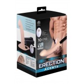 Телесный полый страпон с вибрацией Erection Agents - 24,1 см. - NMC - купить с доставкой в Пензе