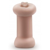 Телесный люминесцентный двусторонний мастурбатор Tasha - Blush Novelties - в Пензе купить с доставкой