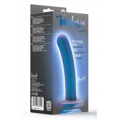 Синяя насадка с гладкой поверхностью Surrender 5.75 Inch Intermediate Pegging Dildo - 14,6 см. - Blush Novelties - купить с доставкой в Пензе