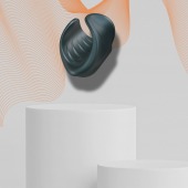 Серый сквозной мастурбатор с вибрацией Manwan Starter - Manwan - в Пензе купить с доставкой