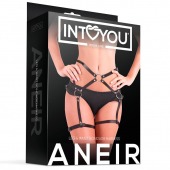 Черные стрепы на бёдра Aneir - Intoyou - купить с доставкой в Пензе