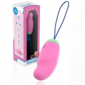 Розовое виброяйцо с петелькой и управлением через приложение - Oninder