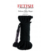 Черная веревка для фиксации Deluxe Silky Rope - 9,75 м. - Pipedream - купить с доставкой в Пензе