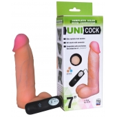 Фаллическая насадка Харнесс UNICOCK 7  с вибрацией - 19 см. - LOVETOY (А-Полимер) - купить с доставкой в Пензе