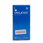 Классические презервативы Unilatex Natural Plain - 12 шт. + 3 шт. в подарок - Unilatex - купить с доставкой в Пензе