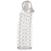 Прозрачная насадка на половой член с закрытой головкой и шипами - 12,5 см. - Toyfa Basic - в Пензе купить с доставкой