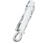 Прозрачная насадка с петлёй для фиксации - 14 см. - ToyFa - в Пензе купить с доставкой