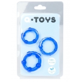 Набор из 3 синих эрекционных колец A-toys - A-toys - в Пензе купить с доставкой