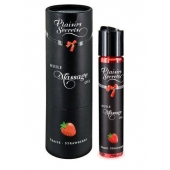 Массажное масло с ароматом клубники Huile de Massage Gourmande Fraise des Bois - 59 мл. - Plaisir Secret - купить с доставкой в Пензе