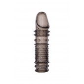 Дымчатая закрытая насадка ToyFa XLover с чешуйками и пупырышками - 13,5 см. - ToyFa - в Пензе купить с доставкой