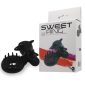 Чёрное эрекционное виброкольцо Sweet Ring с дельфинчиком - Baile - в Пензе купить с доставкой