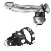 Утяжка для мошонки и пениса Cock Ring With 1  Ball Stretcher And Optional Weight Ring - BlueLine - купить с доставкой в Пензе