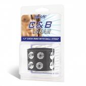 Ремень на член и мошонку 1.5  Cock Ring With Ball Strap - BlueLine - купить с доставкой в Пензе