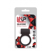 Чёрное эрекционное виброкольцо LIT-UP SILICONE STIMU RING 3 BLACK - Dream Toys - в Пензе купить с доставкой