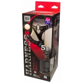 Пояс харнесс премиум класса WOMAN SIMPLEX(S) с 3 черными насадками - LOVETOY (А-Полимер) - купить с доставкой в Пензе