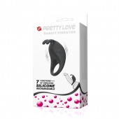 Чёрное эрекционное кольцо с вибрацией Rabbit Vibrator - Baile - в Пензе купить с доставкой