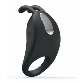 Чёрное эрекционное кольцо с вибрацией Rabbit Vibrator - Baile - в Пензе купить с доставкой