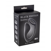 Чёрное эрекционное кольцо с анальной пробкой Button Anal Plug - Lola Games - в Пензе купить с доставкой
