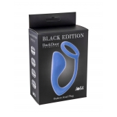 Синее эрекционное кольцо с анальной пробкой Button Anal Plug - Lola Games - в Пензе купить с доставкой