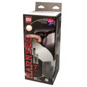 Кожаный пояс харнесс WOMAN LONG премиум класса с 3 насадками - LOVETOY (А-Полимер) - купить с доставкой в Пензе