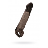 Чёрная насадка на пенис Tс подхватом - 19,5 см. - ToyFa - в Пензе купить с доставкой