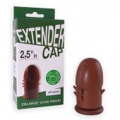 Коричневый латексный удлинитель пениса 2.5 in с шипиками - Sitabella - в Пензе купить с доставкой