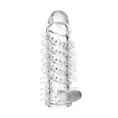 Насадка на пенис TOYFA A-Toys с вибропулей и шипами - 13,4 см. - A-toys - в Пензе купить с доставкой