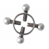 Серебристые зажимы для сосков на винтах - ToyFa - купить с доставкой в Пензе