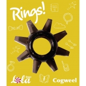 Чёрное эрекционное кольцо Rings Cogweel - Lola Games - в Пензе купить с доставкой