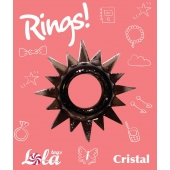 Чёрное эрекционное кольцо Rings Cristal - Lola Games - в Пензе купить с доставкой