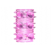 Розовая насадка на пенис Rings Armour - Lola Games - в Пензе купить с доставкой