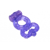 Фиолетовое эрекционное кольцо Rings Treadle с подхватом - Lola Games - в Пензе купить с доставкой