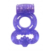 Фиолетовое эрекционное кольцо Rings Treadle с подхватом - Lola Games - в Пензе купить с доставкой
