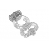 Прозрачное эрекционное кольцо Rings Treadle с подхватом - Lola Games - в Пензе купить с доставкой