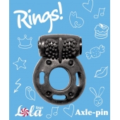 Черное эрекционное кольцо с вибрацией Rings Axle-pin - Lola Games - в Пензе купить с доставкой