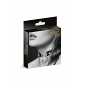 Черный чокер с замком в форме сердца - Bijoux Pour Toi - купить с доставкой в Пензе