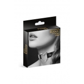 Чёрный чокер с кольцом в форме сердца - Bijoux Pour Toi - купить с доставкой в Пензе