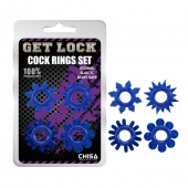 Набор из 4 синих колец Get Lock - Chisa - в Пензе купить с доставкой