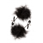 Зажимы для сосков с пухом FEATHERED NIPPLE CLAMPS - Blush Novelties - купить с доставкой в Пензе