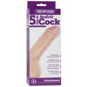 Насадка-реалистик для трусиков Vac-U-Lock 5  Realistic - 12,7 см. - Doc Johnson - купить с доставкой в Пензе