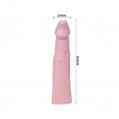 Телесная насадка с вибрацией Sex Expert - 18 см. - Sex Expert - в Пензе купить с доставкой