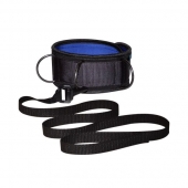 Чёрно-синий неопреновый ошейник с поводком - Sitabella - купить с доставкой в Пензе