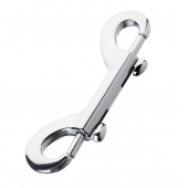 Серебристый двухсторонний карабин TOYFA Metal - ToyFa - купить с доставкой в Пензе