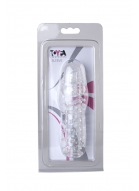 Прозрачная, закрытая насадка с шипами и точками - 13,5 см. - Toyfa Basic - в Пензе купить с доставкой