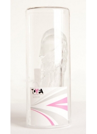 Прозрачная гелевая насадка с клиторальным отростком - 13 см. - Toyfa Basic - в Пензе купить с доставкой