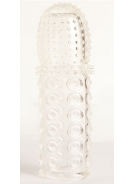 Прозрачная закрытая гелевая насадка - 13,5 см. - Toyfa Basic - в Пензе купить с доставкой