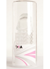 Гелевая прозрачная насадка с 2 отростками - 13 см. - Toyfa Basic - в Пензе купить с доставкой